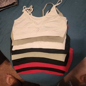 9 Girls Bralettes Neutral and Bold Colors